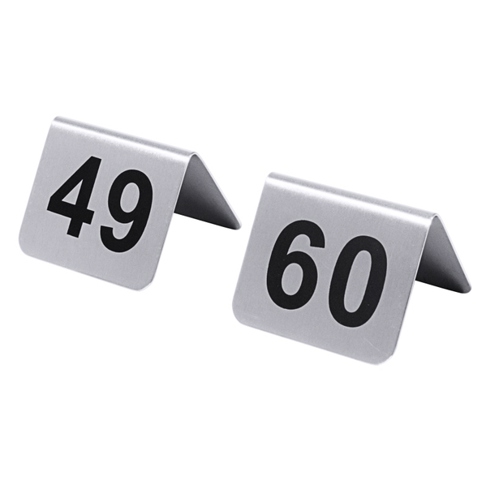 Contacto Bander Tischnummern 49 bis 60 1054/660 | Edelstahl Tischnummernschilder