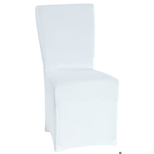 PULSIVA Stretch Bankett | Weiße pflegeleichte Stuhlhusse 45x43x97 cm