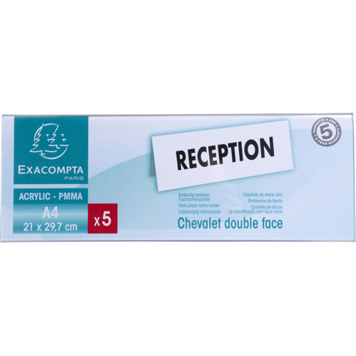 Exacompta Namensschild 84358D | Acryl Tischnamensschild