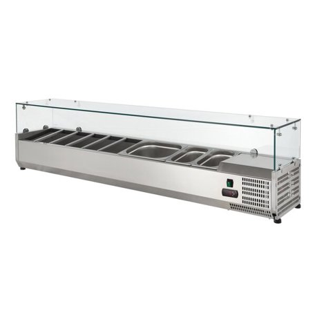 GastroHero Kühlaufsatz ECO VRXH1200/330 | 5 x GN 1/4 Aufsatzkühlvitrine