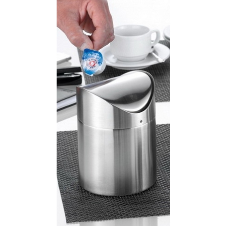 Esmeyer SWING 400-1658 | Gebürsteter Edelstahl-Tischeimer 1,2 l