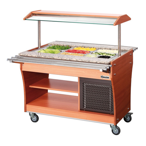 Bartscher Tablettrutsche 125502 | 3x 1/1 GN Edelstahl Tablettrutsche
