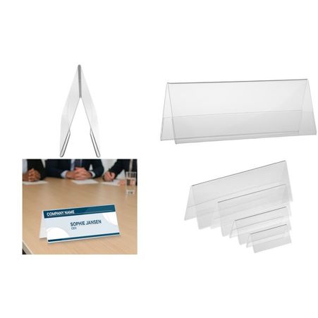 Europel Tisch-Namensschild Dach-Form 350097 | 210 x 75 mm Tischnamensschild