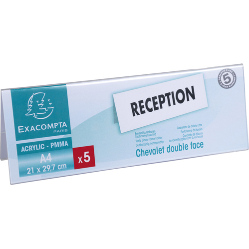 Exacompta Namensschild 84358D | Acryl Tischnamensschild