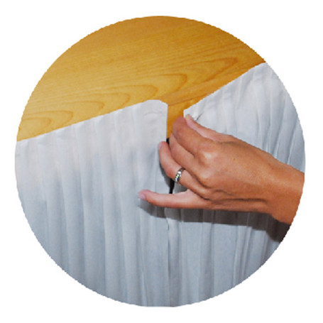 VEPATIM Tischskirting WX-88909 | Selbstklebendes Airlaid Skirting