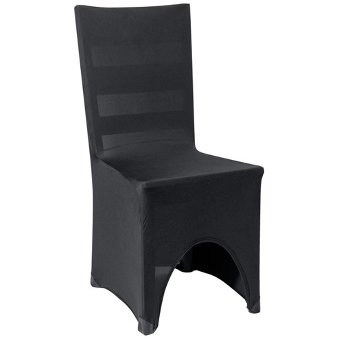 PULSIVA Stretch Bankett mit Aussparung | Schwarze Stuhlhusse