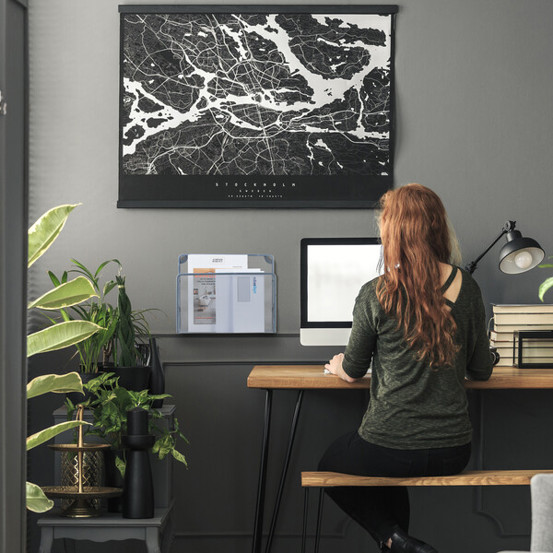 Relaxdays Wand-Zeitschriftenhalter 10047527_55 | Silber Wandzeitungshalter