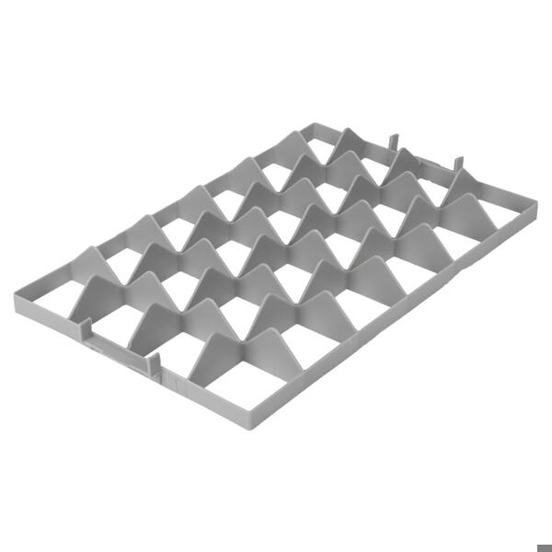 Alpha Paletten & Boxen Fachwerkeinsatz für Gläserkiste 3210-GR | 4x6 oben Speisentransportbehälter