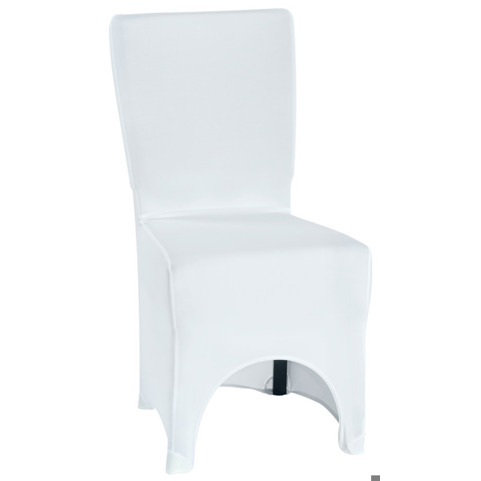 PULSIVA Stretch Bankett mit Aussparung 45x43x97 cm | Weiße Stuhlhusse
