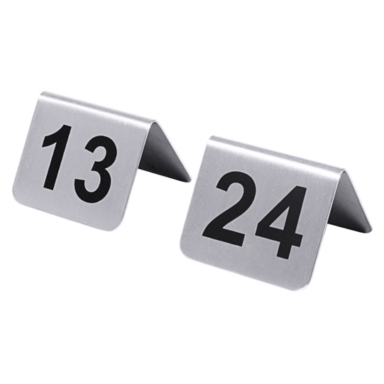 Contacto Bander Tischnummernschild 13 bis 24 1054/624 | Edelstahl Tischnummernschilder