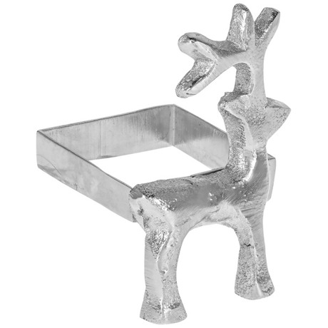 Vega Deer | Eckiger silberner Serviettenring