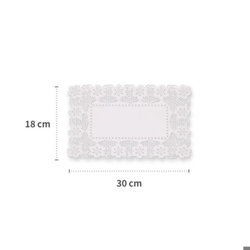 Hygostar Tortenspitzen 36301 | Rechteckige lebensmittelechte Dessertdeckchen