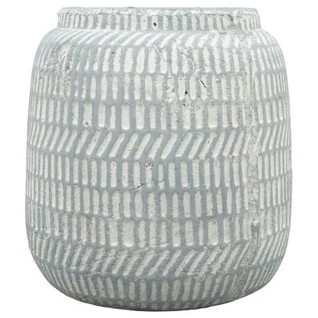 Exner Garten- und Wohnaccessoires Valo | Graue Keramikvase 20x21 cm