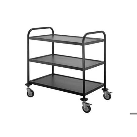 Adler ECO 3 FR-L3B | Dreistöckiger schwarzer Speisentransportbehälter