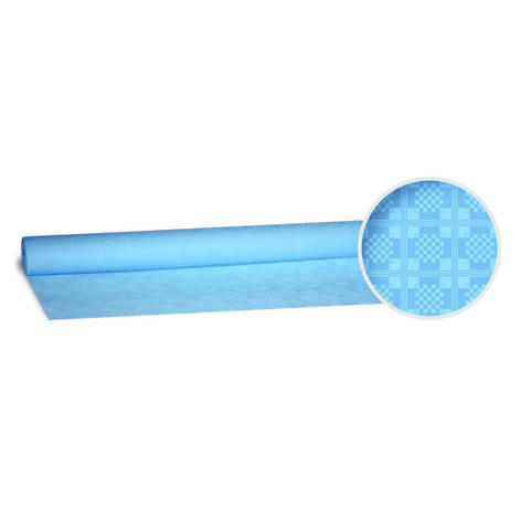 VEPATIM Damasttischdecke WX-70007 | Hellblaues Papiertischtuch