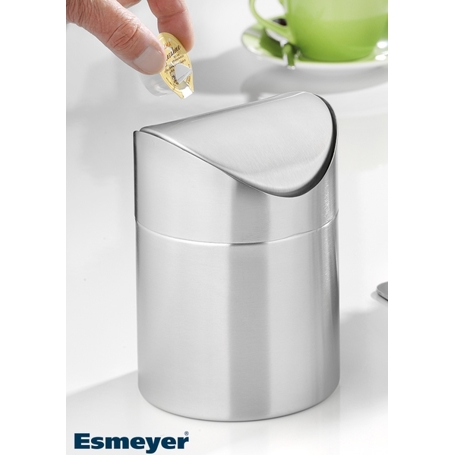 Esmeyer SWING 400-1658 | Gebürsteter Edelstahl-Tischeimer 1,2 l