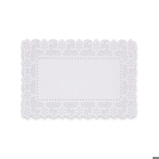 Hygostar Tortenspitzen 36371 | Rechteckige 26 x 37 cm Dessertdeckchen