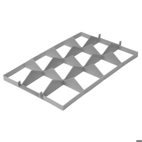 Alpha Paletten & Boxen Fachwerkeinsatz für Gläserkiste 3159-GR | 3x4 Speisentransportbehälter