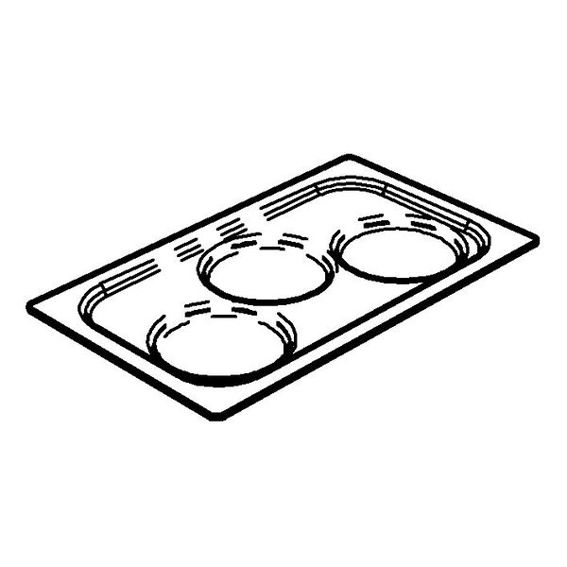 Frilich Eisbehälter für Frischeplatte 6254/520 | Kunststoff Eisbehälter Gastronomie