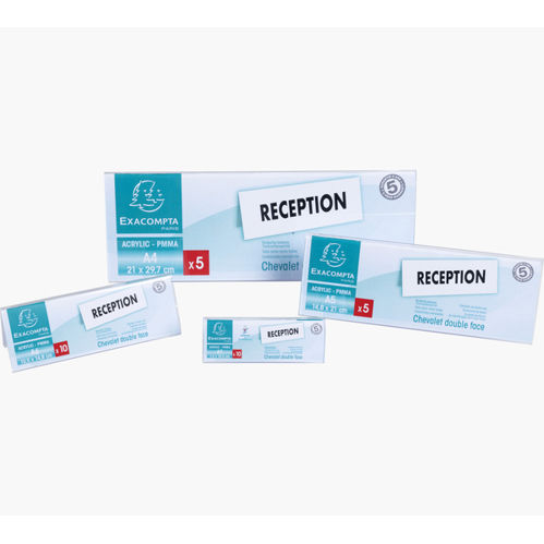 Exacompta Namensschild 84358D | Acryl Tischnamensschild