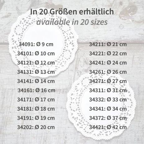 Hygostar Tortenspitzen 34271 | Runde weiße Dessertdeckchen