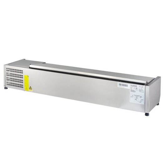 GastroHero Kühlaufsatz ECO VRXH1400/330SS | 6 x GN 1/4 Aufsatzkühlvitrine
