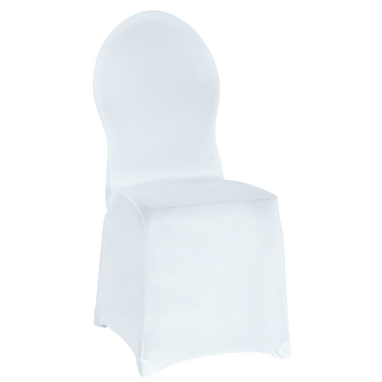 PULSIVA Stretch Bankett | Weiße schnelltrocknende Stuhlhusse