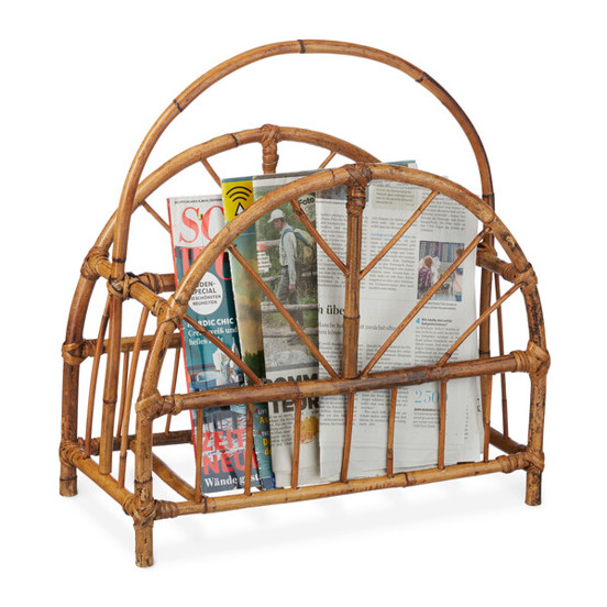 Relaxdays Zeitungsständer 10024178_0 | Rattan Magazinsammler