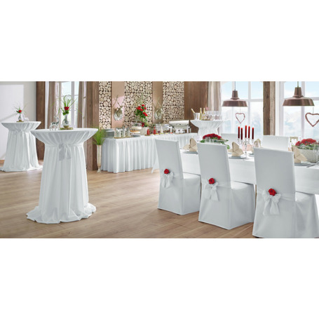 ERWIN M. Porto | Schnelltrocknender weißer Skirting 410x73 cm