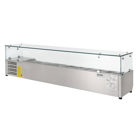 GastroHero Kühlaufsatz ECO VRXH1200/330 | 5 x GN 1/4 Aufsatzkühlvitrine