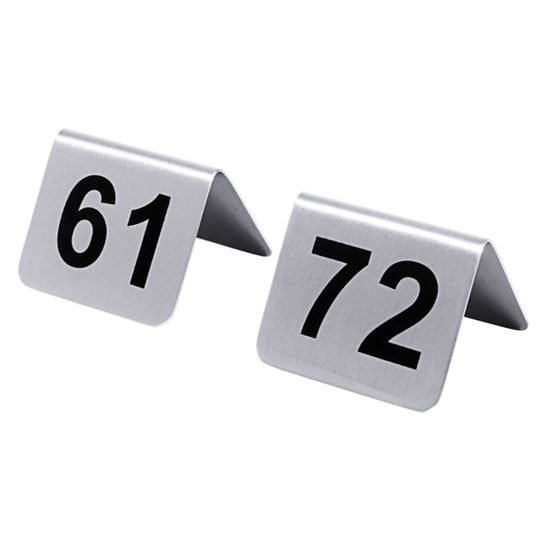 Contacto Bander Tischnummernschild 61-72 1054/672 | Edelstahl Tischnummernschilder