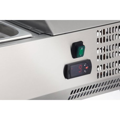 GastroHero Kühlaufsatz ECO VRXH1200/330 | 5 x GN 1/4 Aufsatzkühlvitrine