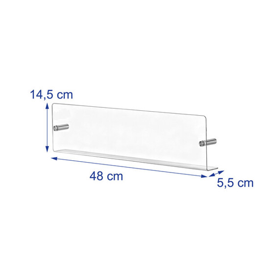 Relaxdays Zeitschriftenhalter 3er Set 10053847_59 | Transparenter Wandzeitungshalter