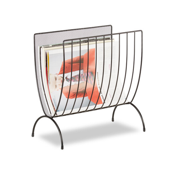Relaxdays Zeitungsständer 10022511_46 | Schwarzer Magazinsammler