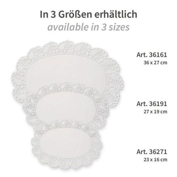 Hygostar Tortenspitzen 36271 | 27 x 36 cm Dessertdeckchen