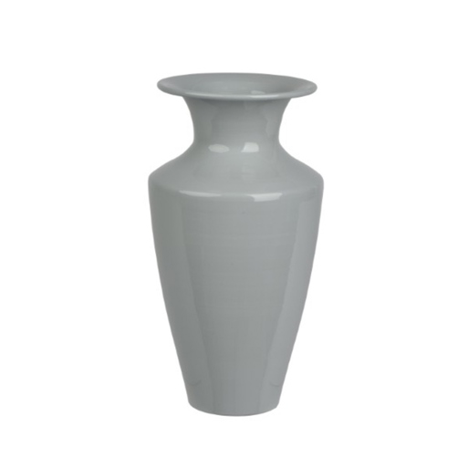 Kaemingk DECORIS 891572 | Glänzend lackierte graue Eisenvase