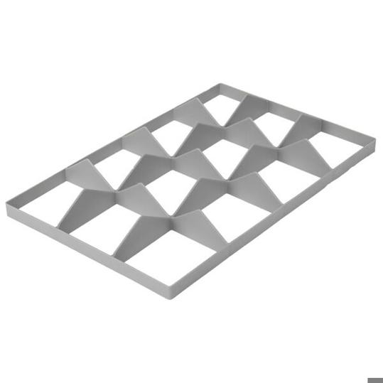Alpha Paletten & Boxen Fachwerkeinsatz 3158-GR | 3x4 unten Speisentransportbehälter