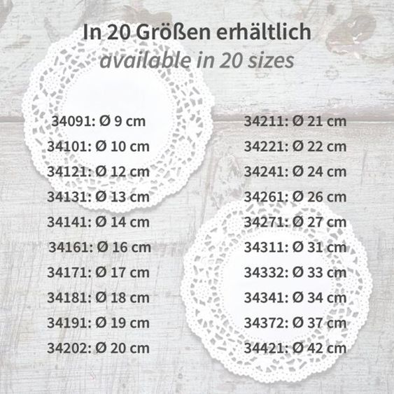 Hygostar Tortenspitzen 34371 | Runde weiße Dessertdeckchen 37 cm