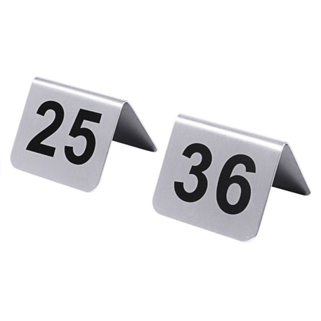 Contacto Bander Tischnummern 25-36 1054/636 | Edelstahl Tischnummernschilder