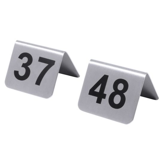 Contacto Bander Tischnummern 37 bis 48 1054/648 | Edelstahl Tischnummernschilder