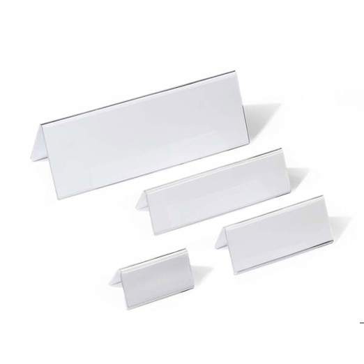 Durable Tischnamensschild 803519 | Transparenter Tischaufsteller
