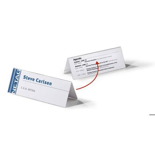 Durable Tischnamensschild 803519 | Transparenter Tischaufsteller