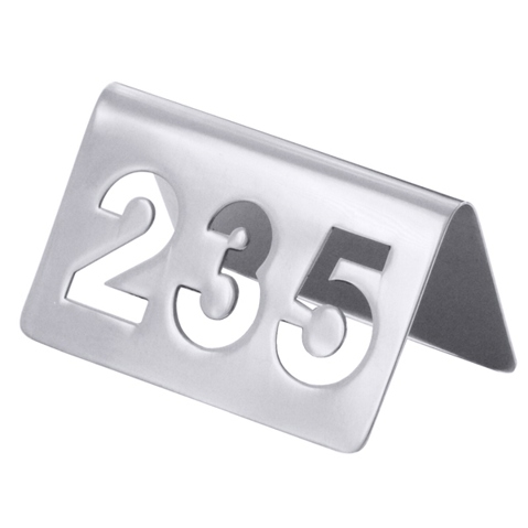 Contacto Bander Tischnummernschild 1059/999 | Edelstahl Tischnummernschild