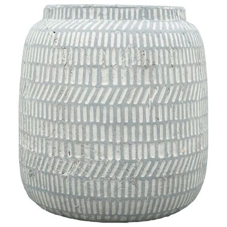 Exner Garten- und Wohnaccessoires Valo | Graue Keramikvase 20x21 cm
