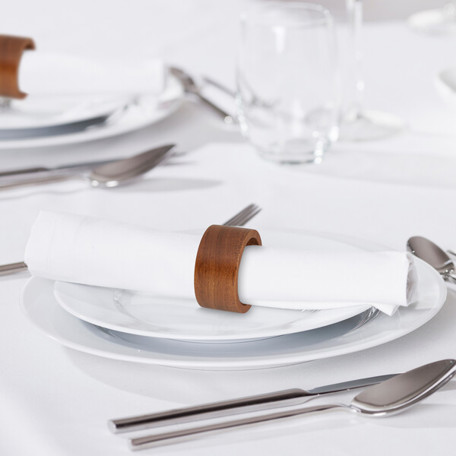 Relaxdays Serviettenringe 12er Set 10046895_0 | Akazienholz Serviettenring