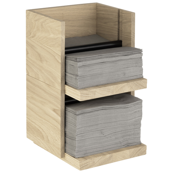 Assheuer + Pott VALO 14092 | Quadratischer Eichenholz Serviettenhalter