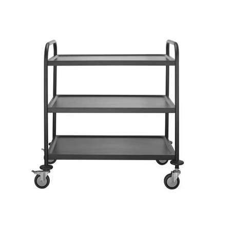 Adler ECO 3 FR-L3B | Dreistöckiger schwarzer Speisentransportbehälter