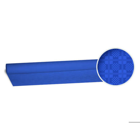 VEPATIM Damasttischdecke WX-70003 | Blaues gerolltes Papiertischtuch