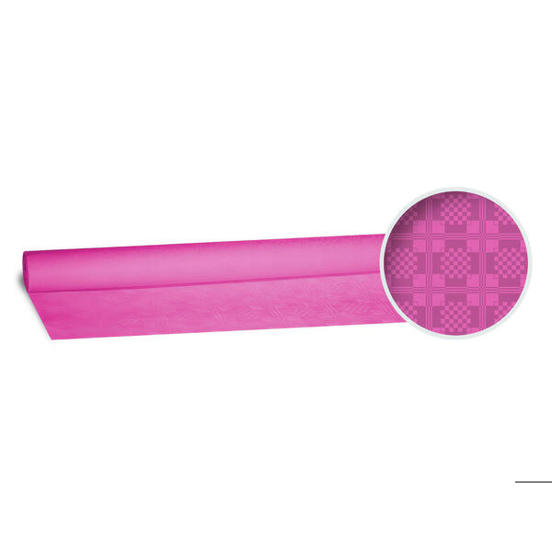 VEPATIM Damasttischdecke WX-70002 | Geprägtes Rosa Papiertischtuch