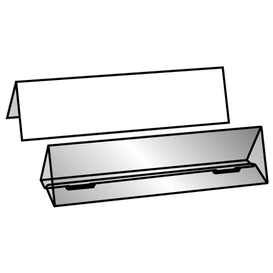 3L Office Tisch-Namensschild 11186 | Transparentes Tischnamensschild
